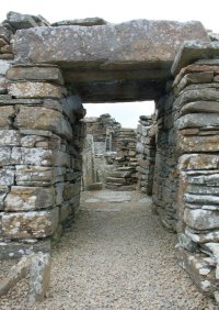 Detail of front door at Gurness broch